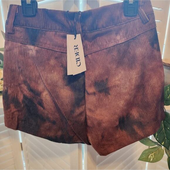 CIDAR BROWN RIBBED OMBRE SHORTS SIZE XS NEW - Picture 4 of 6